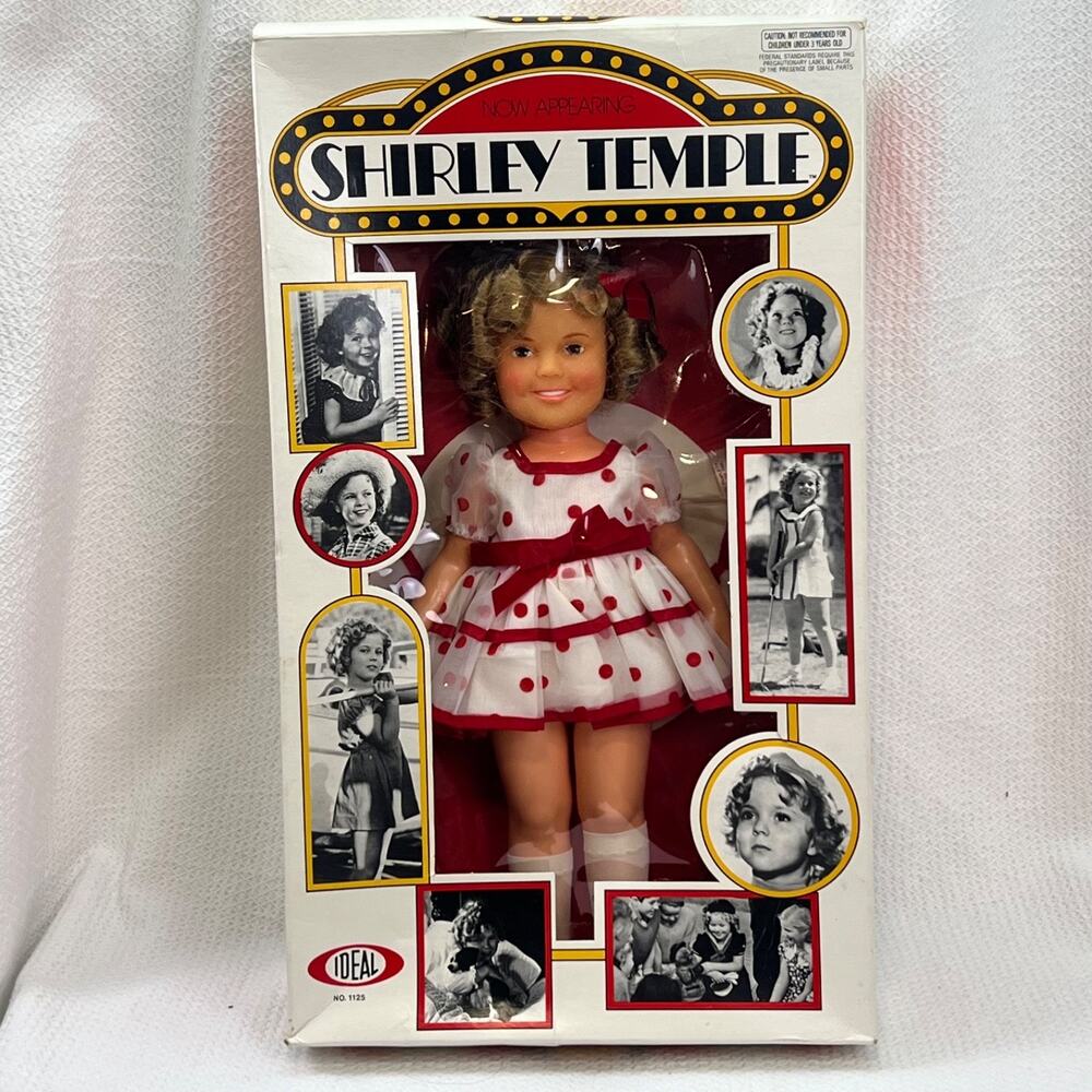 Vintage New 1973 Ideal Shirley Temple Doll #1125 NRFB Original Box 16”